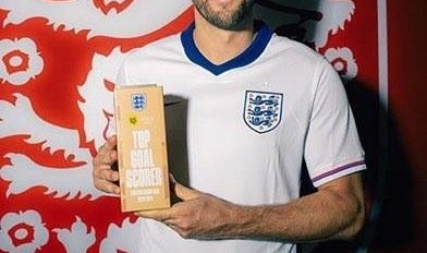 进球保证，凯恩连续六次获得英格兰男子赛季最佳射手奖